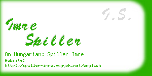 imre spiller business card